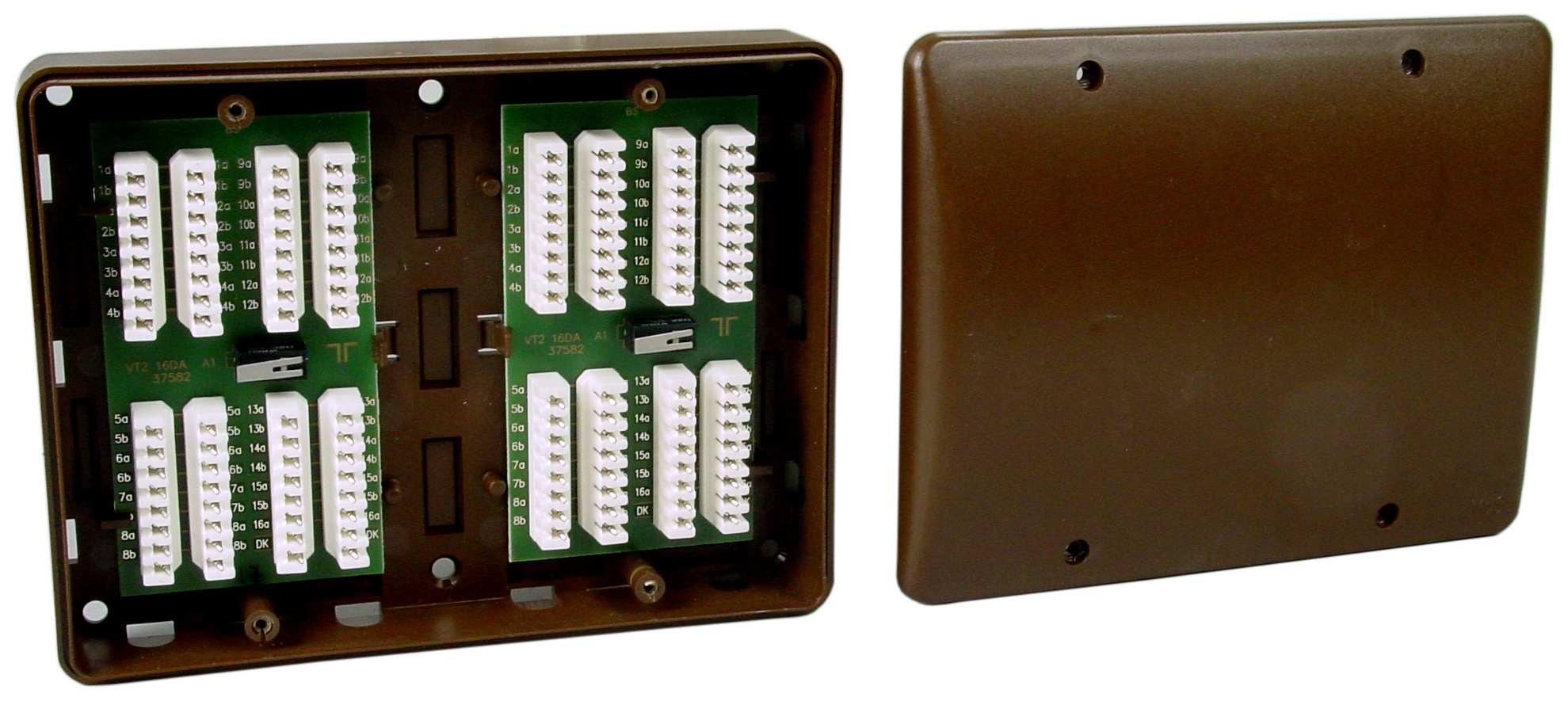 Verteiler VT2 32 DA braun LSA-Plus im Gehäusetyp K30