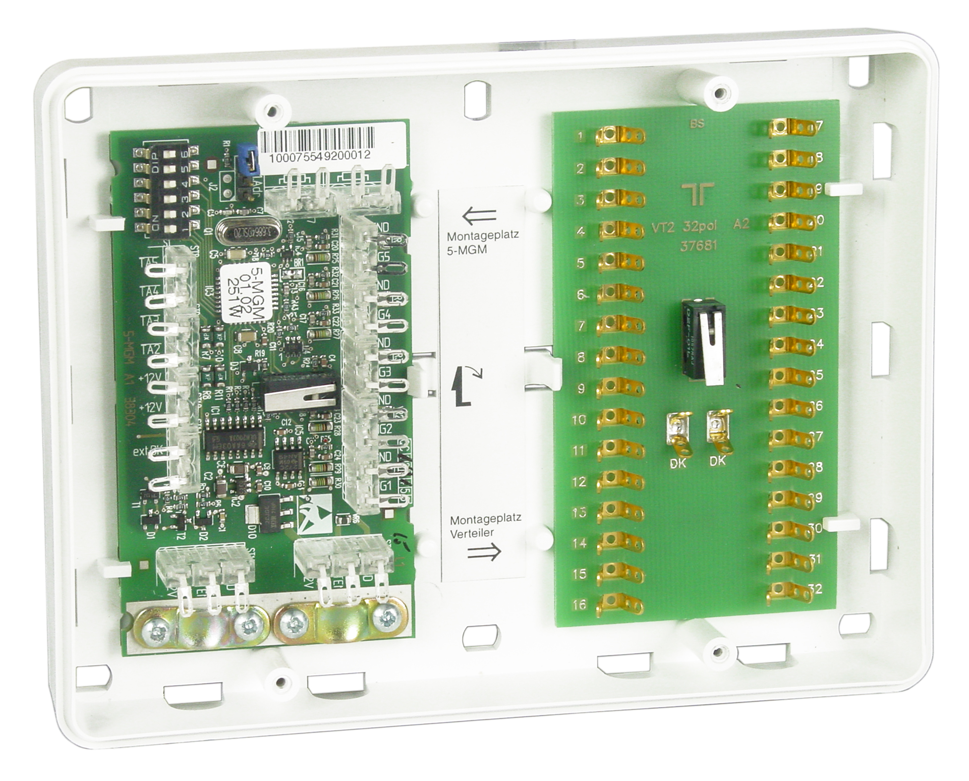 Meldergruppenmodul 5-MGM aP mit Lötverteiler BUS-1