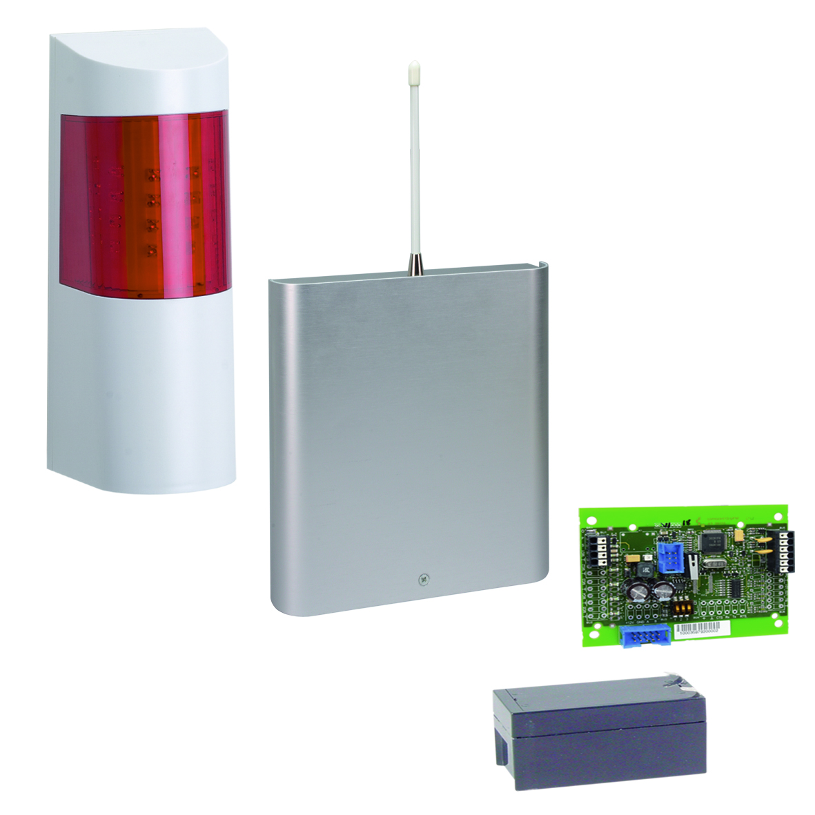 DSS2 UFM Edelst. / OAS-R weiss Funk-Signalgeber-Set
