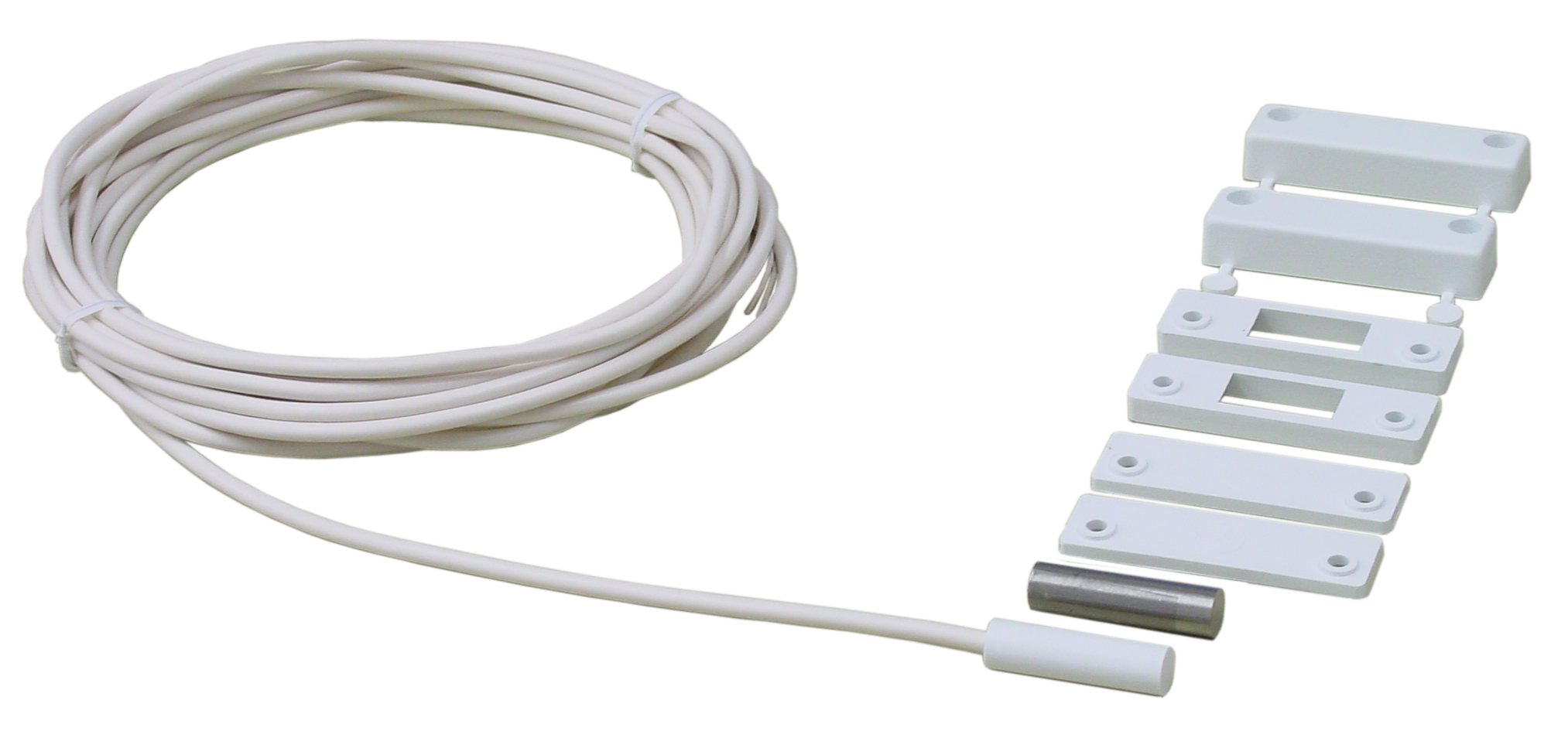 Magnetkontakt MK4 weiß im Set Magnet u. Gehäuse, 5 m Kabel