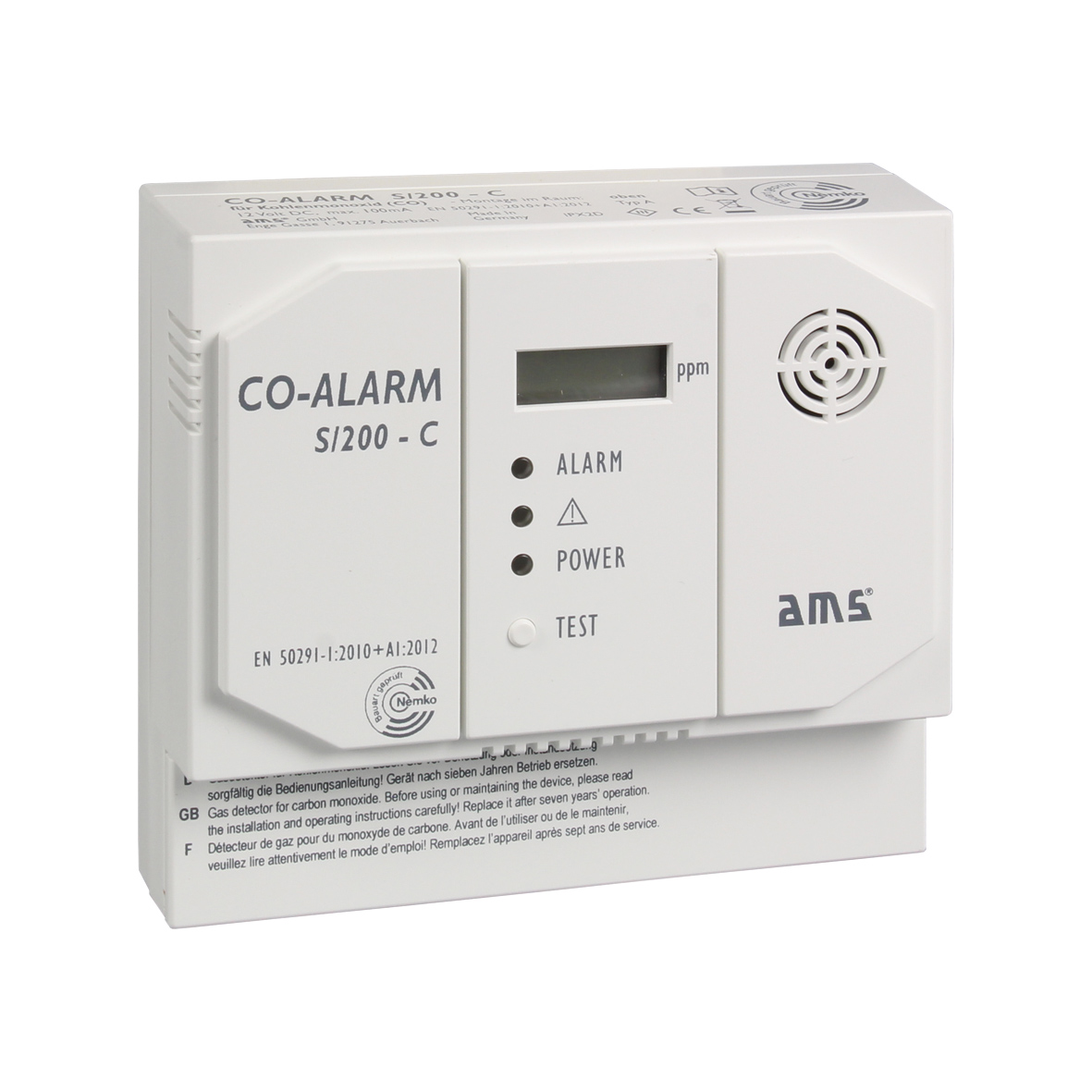 Kohlenmonoxidmelder CO-ALARM S/200-C