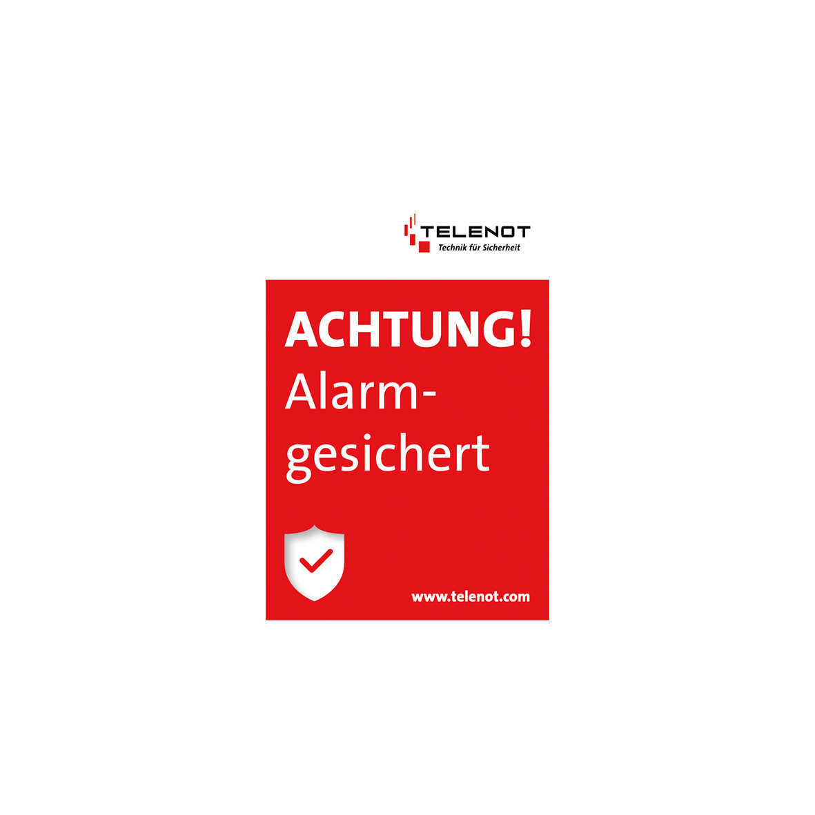 Aufkl. ACHTUNG Alarmgesichert 60 x 90 mm (VE 50 St.) Aufkl. ACHTUNG Alarmgesichert 60 x 90 mm (VE 50 St.)